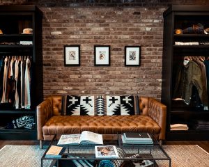 Exposed brick walls for accent - harmonic bay